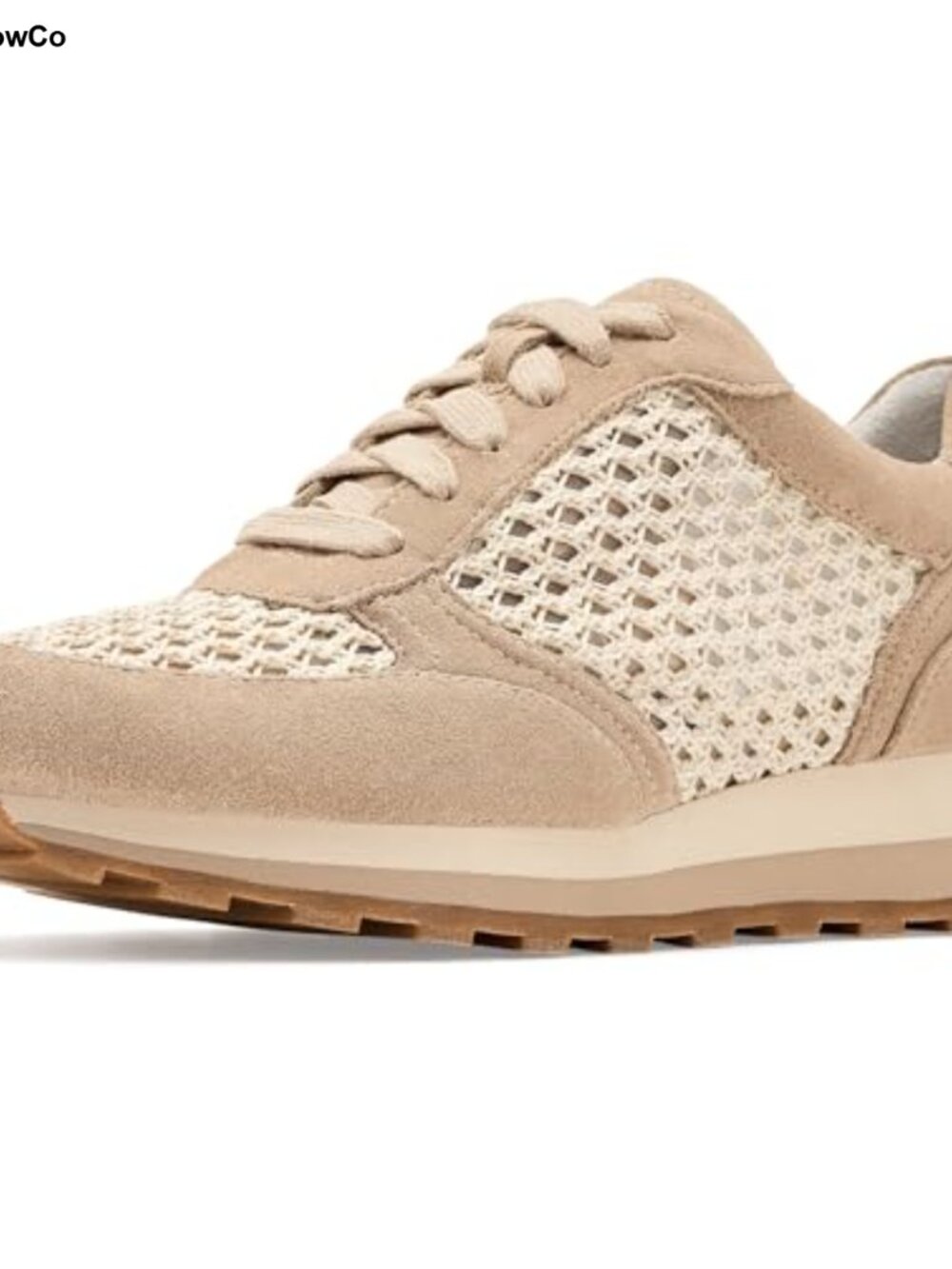 Retro Jogger Sneakers Crochet & Suede Lace-Up Women's Athletic Shoes